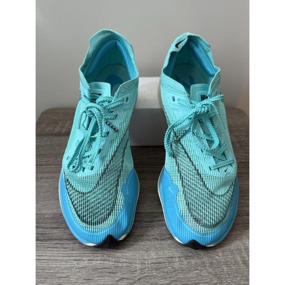 Nike ZoomX Vaporfly NEXT% 2 Shoes Womens 7 Blue Running Racing CU4123-300